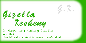 gizella keskeny business card